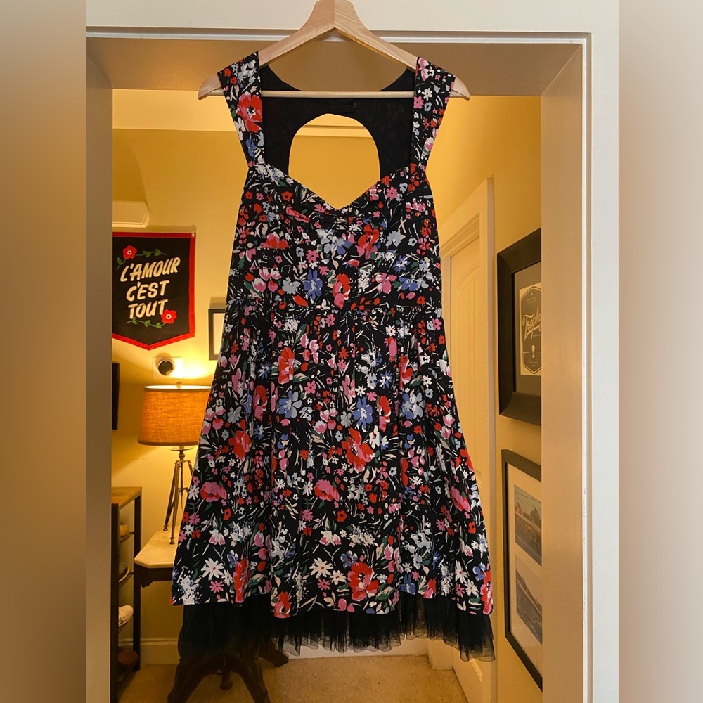 Free People Sweetheart Floral Pleated Mini Dress